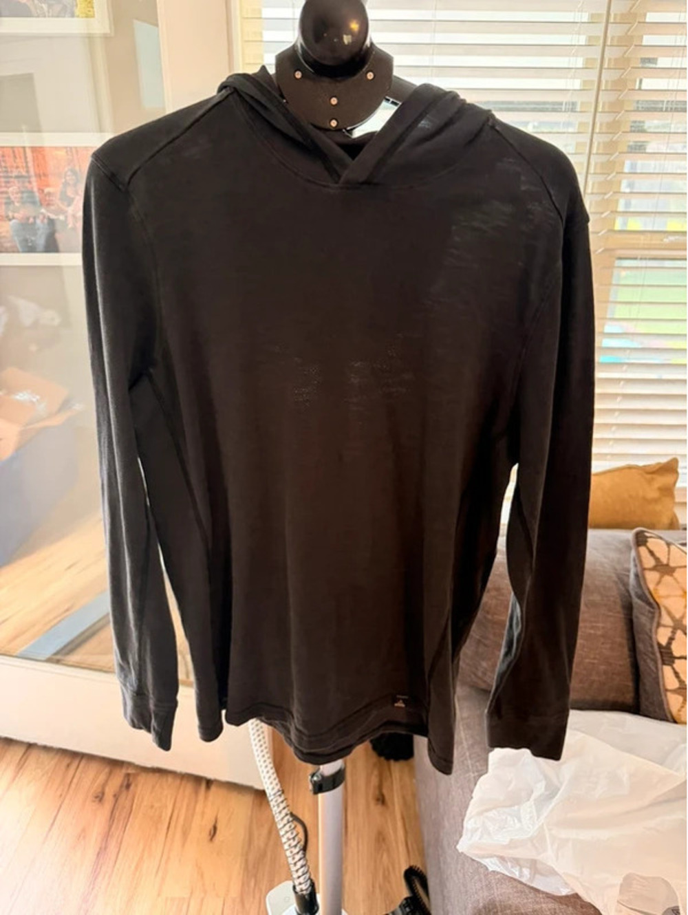 prAna Mens Hooded Long Sleeve Large